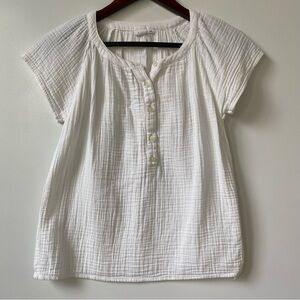 GAP White Textured Blouse